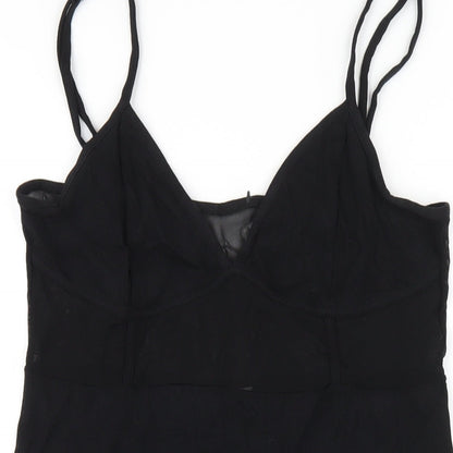 Noisy may Womens Black Cotton Bodycon Size XL V-Neck Pullover