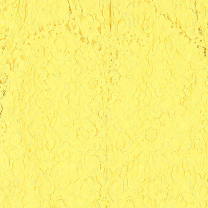 Zara Womens Yellow Polyester A-Line Size L Round Neck Pullover