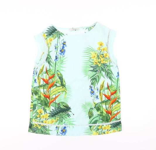Womens UK Size 10 Oasis Multicoloured Basic T-Shirt