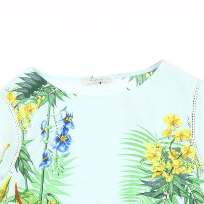 Womens UK Size 10 Oasis Multicoloured Basic T-Shirt
