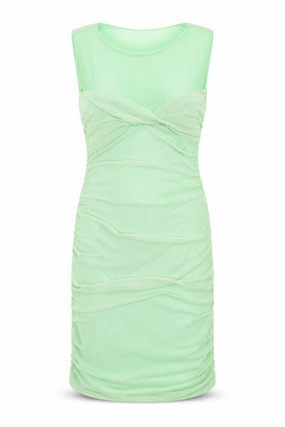 Zara Womens Green Polyester Bodycon Size XL Round Neck Pullover