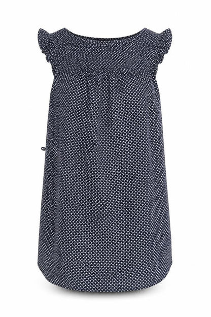 H&M Womens Blue Geometric Polyester A-Line Size 10 Round Neck Pullover