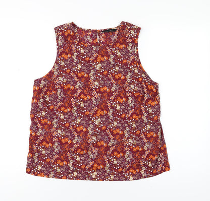 Womens UK Size 12 New Look Multicoloured Basic Tank