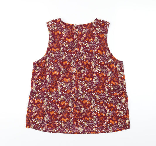 Womens UK Size 12 New Look Multicoloured Basic Tank