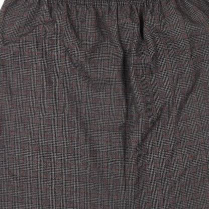 Bonmarché Womens Grey Plaid Polyester Straight & Pencil Skirt Size 14