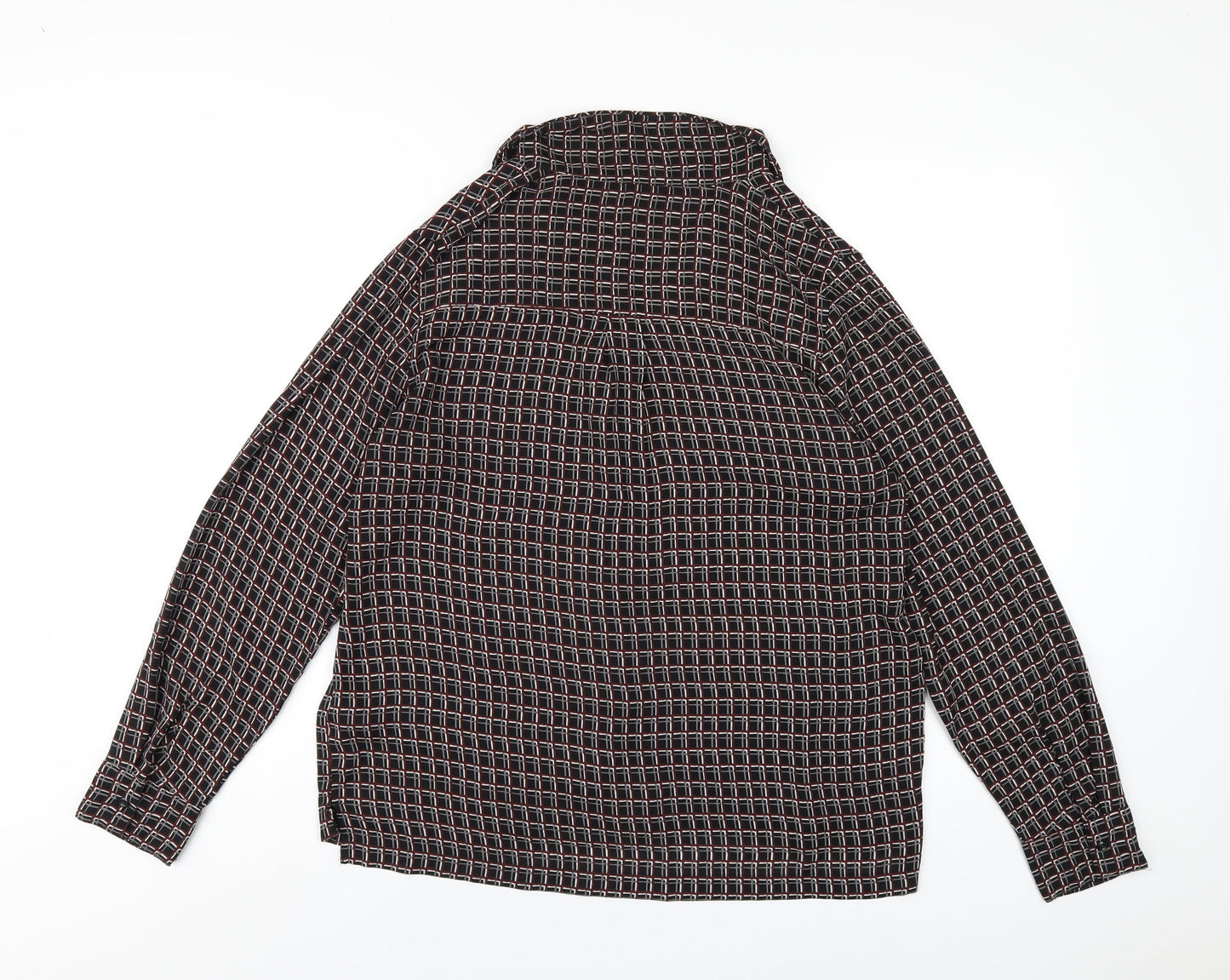 Womens UK Size 14 NEXT Black Basic Button-Up