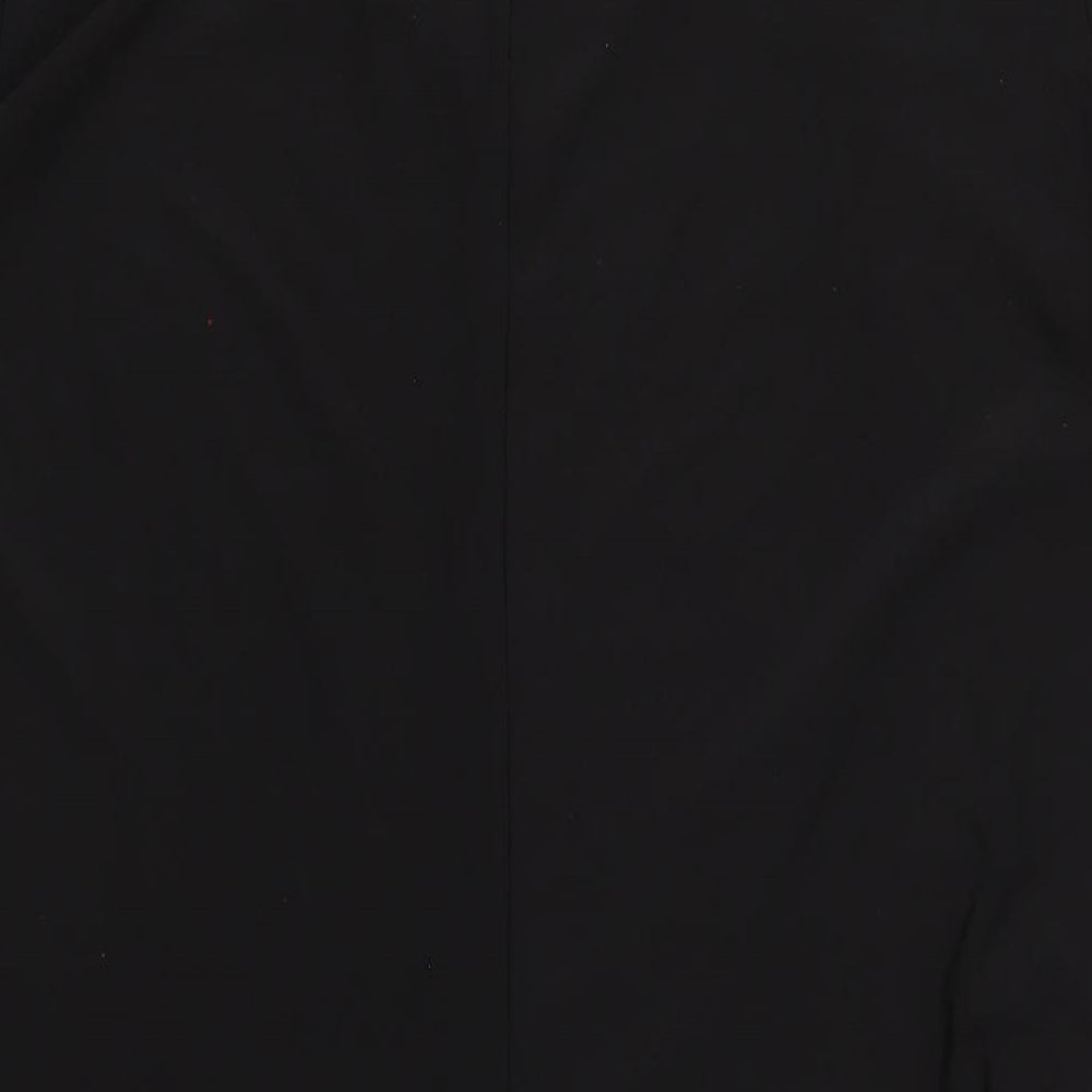 Antthony Womens Black Polyester T-Shirt Dress Size L V-Neck Pullover