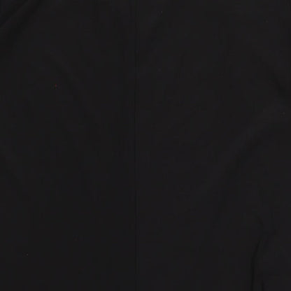 Antthony Womens Black Polyester T-Shirt Dress Size L V-Neck Pullover