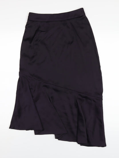 Nasty Gal Womens Purple Polyester A-Line Skirt Size 6 Zip