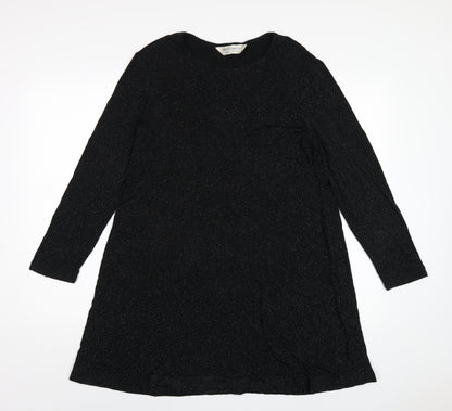 Dorothy Perkins Womens Black Acetate A-Line Size 18 Round Neck Pullover
