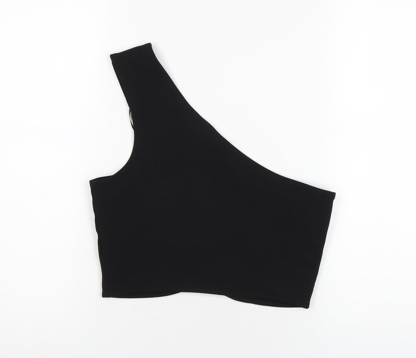 Womens UK Size L Zara Black Cropped T-Shirt