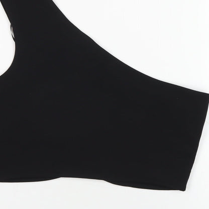 Womens UK Size L Zara Black Cropped T-Shirt