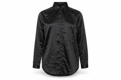 Womens UK Size M PRETTYLITTLETHING Black Basic Button-Up