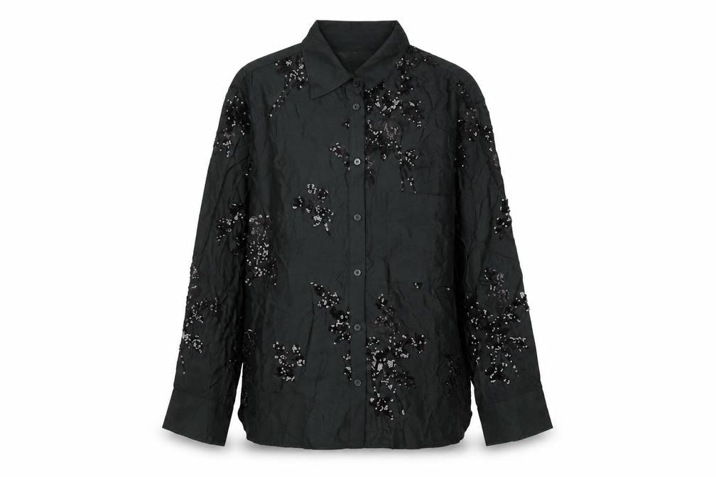 Womens UK Size XS Zara Black Basic Button-Up