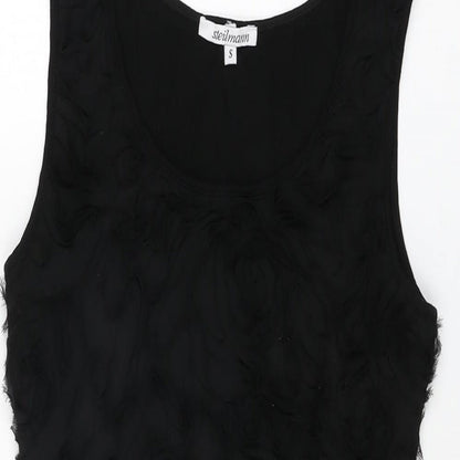 Steilmann Womens Black Polyester Bodycon Size S Round Neck Pullover