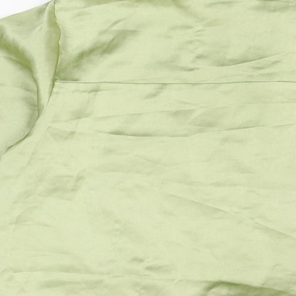 Womens UK Size 6 PRETTYLITTLETHING Green Basic Button-Up