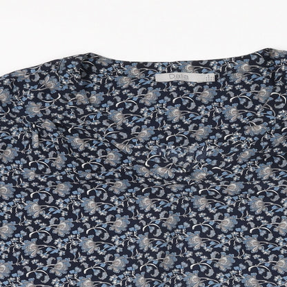 Womens UK Size M Dalia Blue Basic Blouse