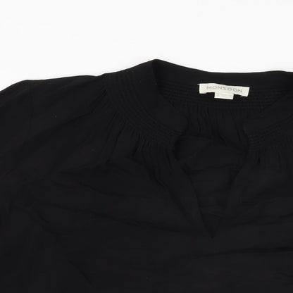 Womens UK Size 12 Monsoon Black Basic Blouse