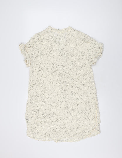 Womens UK Size 6 H&M Ivory Basic T-Shirt