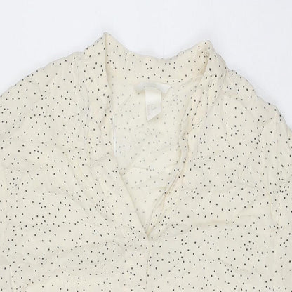 Womens UK Size 6 H&M Ivory Basic T-Shirt