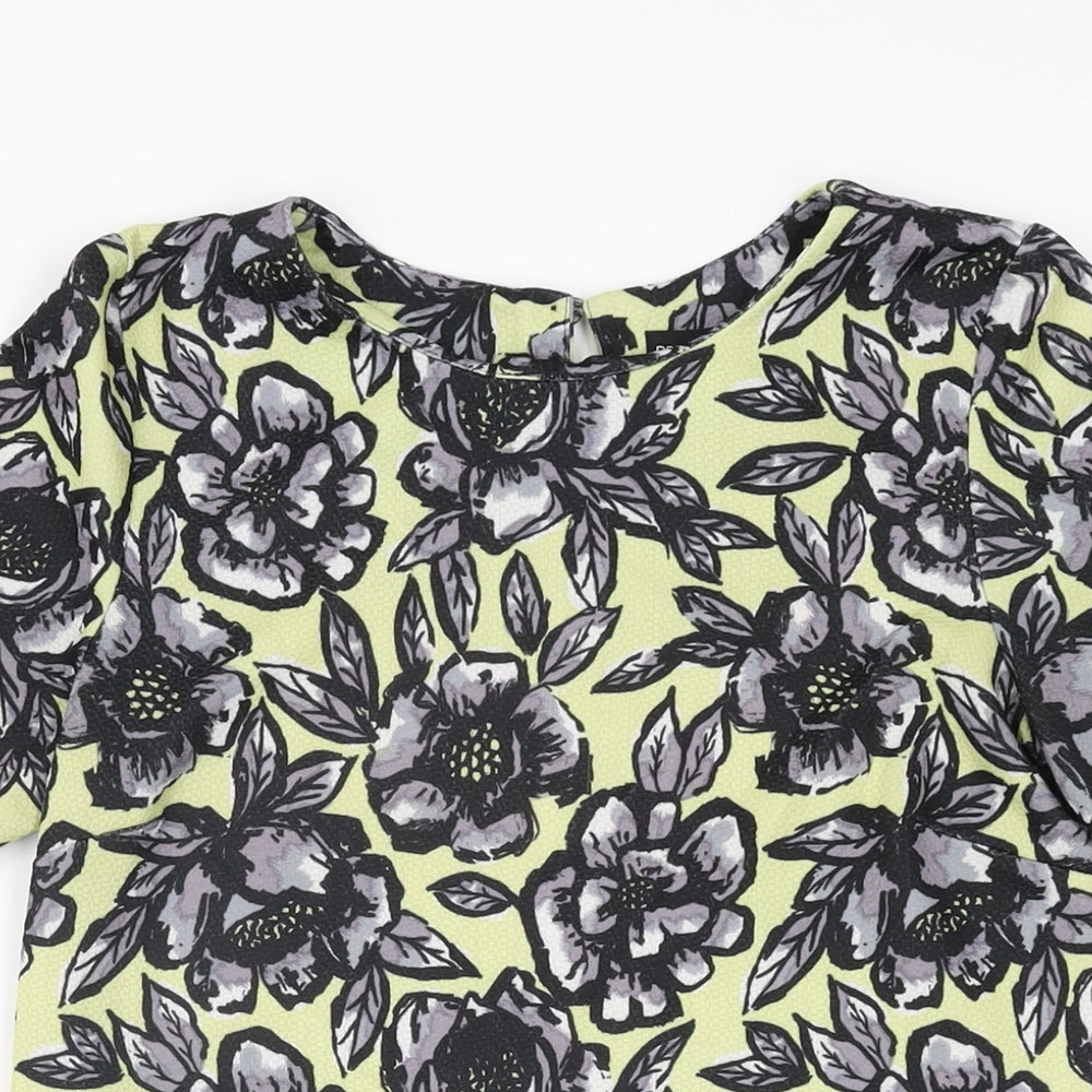 Womens UK Size 10 Dorothy Perkins Green Basic T-Shirt