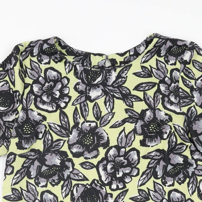 Womens UK Size 10 Dorothy Perkins Green Basic T-Shirt