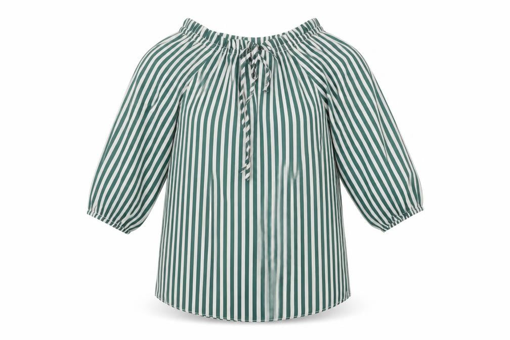 Womens UK Size 4 H&M Green Basic Blouse