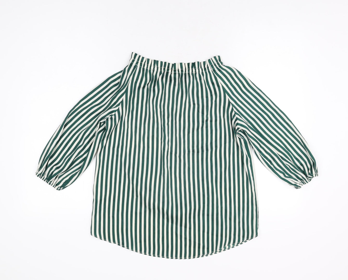 Womens UK Size 4 H&M Green Basic Blouse