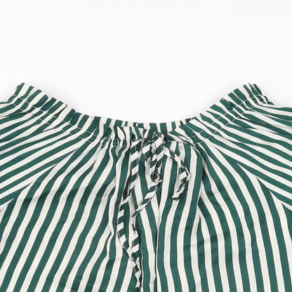 Womens UK Size 4 H&M Green Basic Blouse