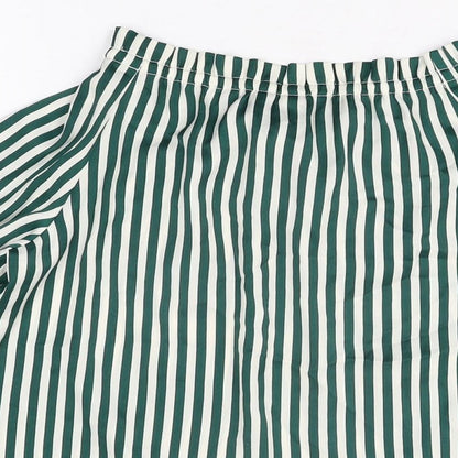 Womens UK Size 4 H&M Green Basic Blouse