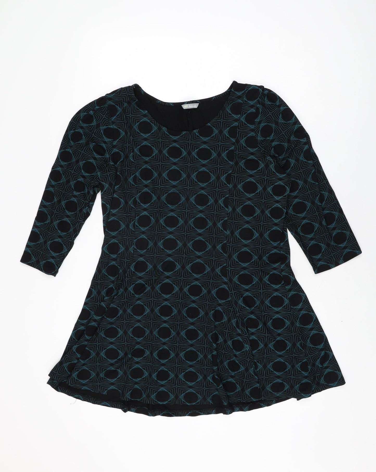 Womens UK Size 16 Marks and Spencer Black Basic T-Shirt