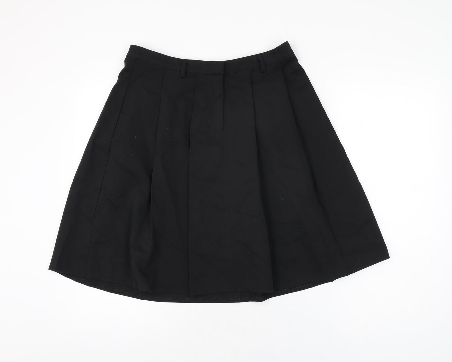 Motel Womens Black Polyester Skater Skirt Size S Zip