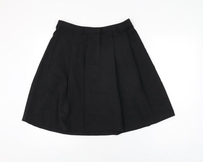 Motel Womens Black Polyester Skater Skirt Size S Zip