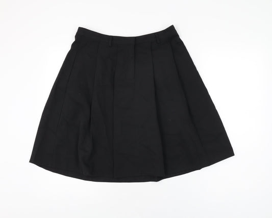 Motel Womens Black Polyester Skater Skirt Size S Zip