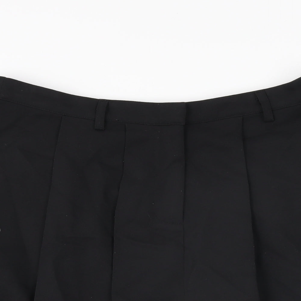 Motel Womens Black Polyester Skater Skirt Size S Zip