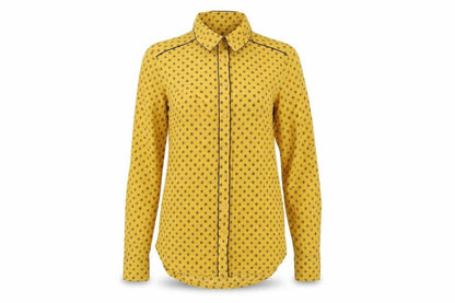 Womens UK Size 6 NEXT Yellow Basic Button-Up