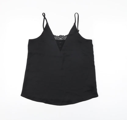Womens UK Size 8 River Island Black Camisole T-Shirt