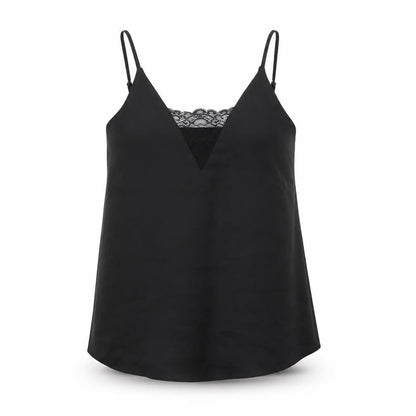 Womens UK Size 8 River Island Black Camisole T-Shirt