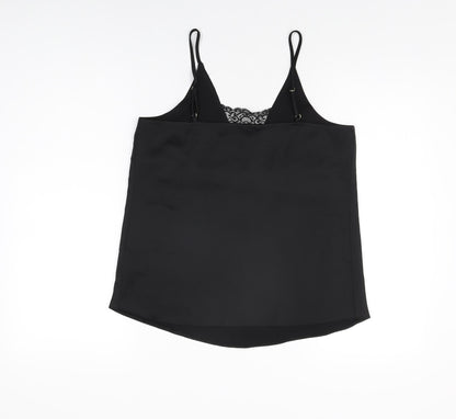 Womens UK Size 8 River Island Black Camisole T-Shirt