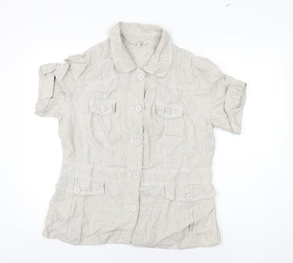 Womens UK Size 18 RJR.John Rocha Grey Basic Button-Up