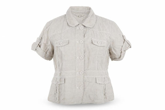 Womens UK Size 18 RJR.John Rocha Grey Basic Button-Up