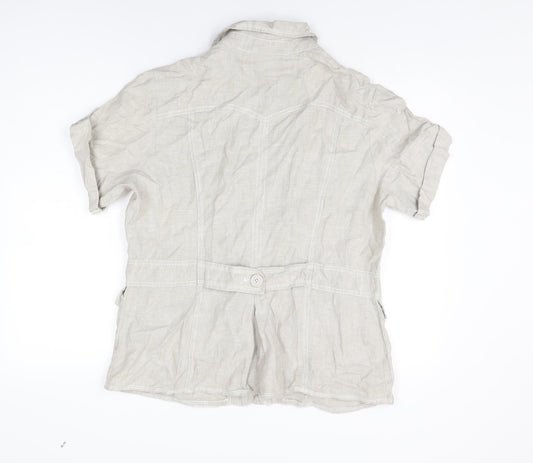 Womens UK Size 18 RJR.John Rocha Grey Basic Button-Up