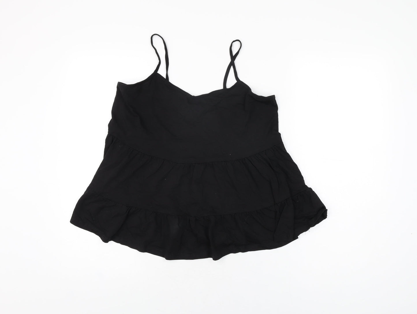 Womens UK Size 14 New Look Black Basic T-Shirt