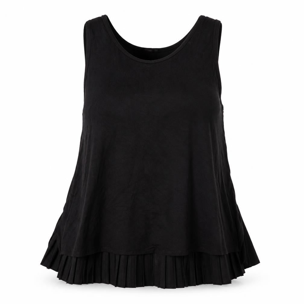 Womens UK Size L ecru Black Basic T-Shirt