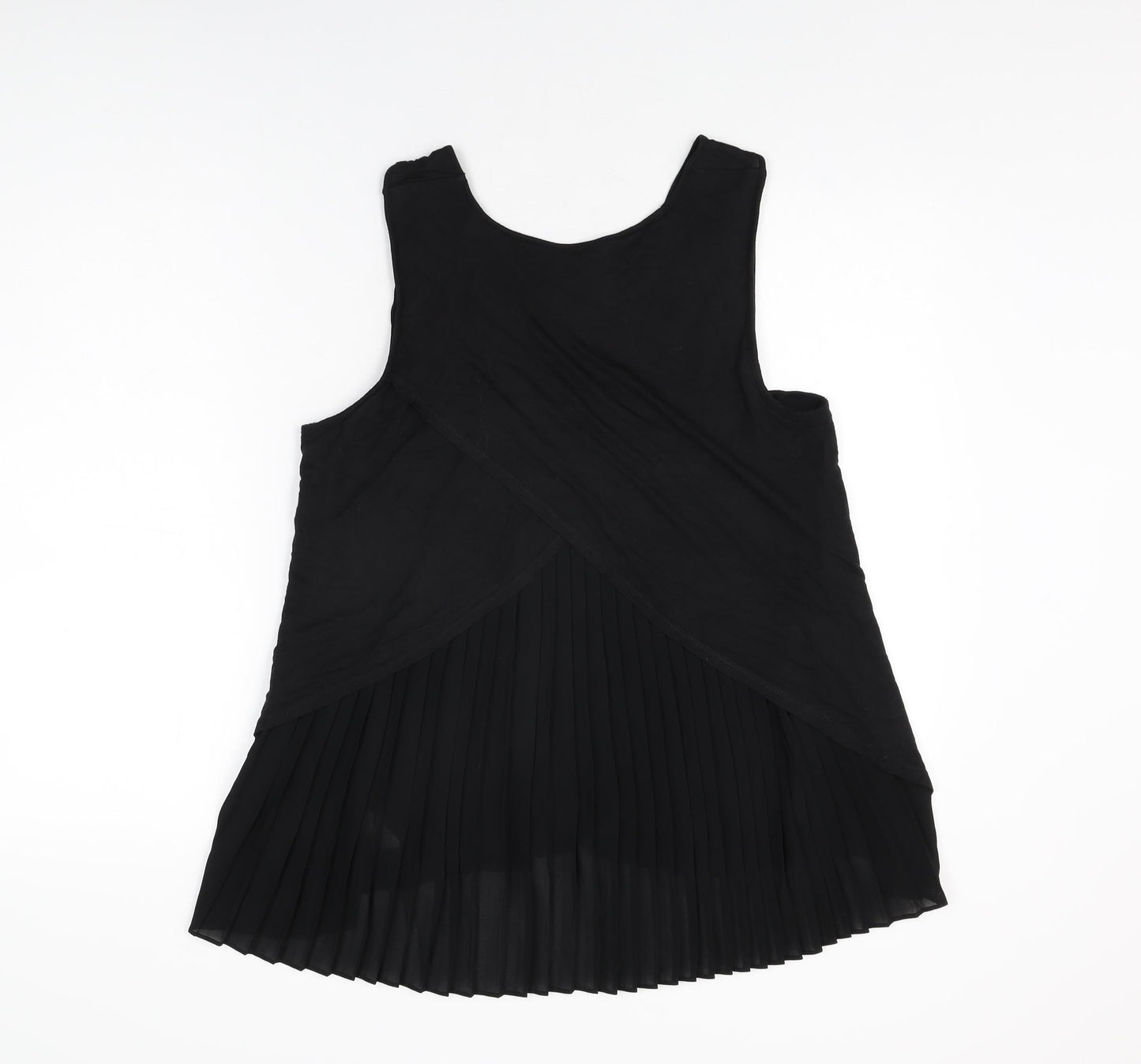 Womens UK Size L ecru Black Basic T-Shirt