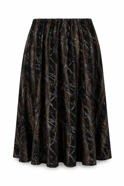 Noni B Womens Black Geometric Polyester Swing Skirt Size M