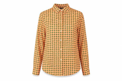 Womens UK Size XS Zara Orange Basic Button-Up