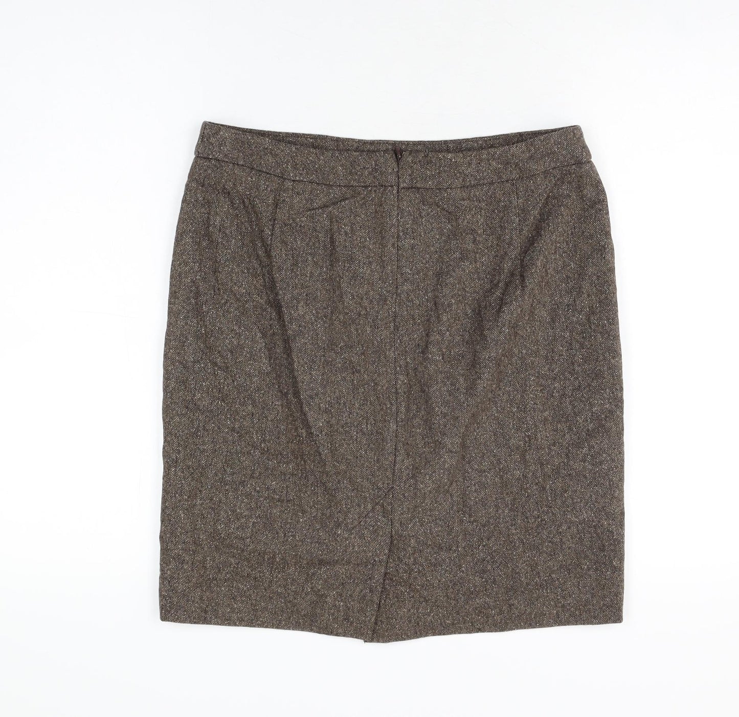 French Connection Womens Brown Polyester A-Line Skirt Size 10 Zip