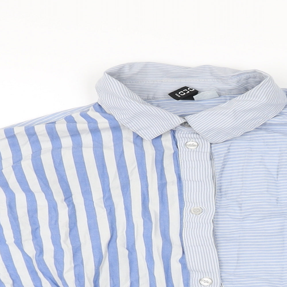 Womens UK Size 8 H&M Blue Basic Button-Up