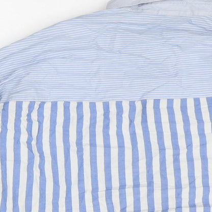 Womens UK Size 8 H&M Blue Basic Button-Up